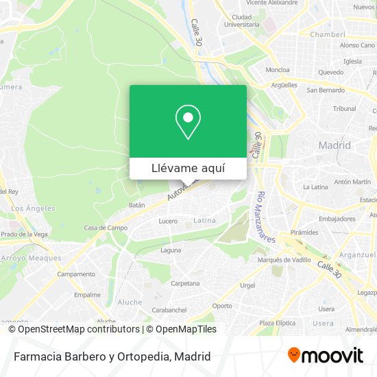 Mapa Farmacia Barbero y Ortopedia