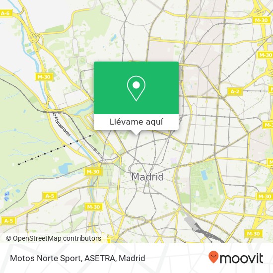 Mapa Motos Norte Sport, ASETRA