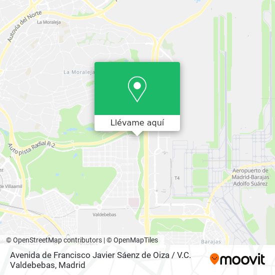 Mapa Avenida de Francisco Javier Sáenz de Oiza / V.C. Valdebebas