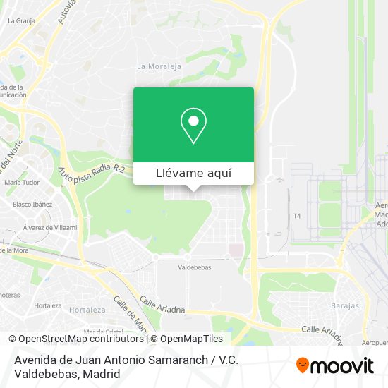 Mapa Avenida de Juan Antonio Samaranch / V.C. Valdebebas