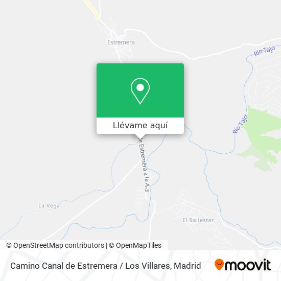 Mapa Camino Canal de Estremera / Los Villares