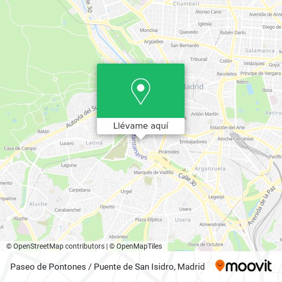 Mapa Paseo de Pontones / Puente de San Isidro