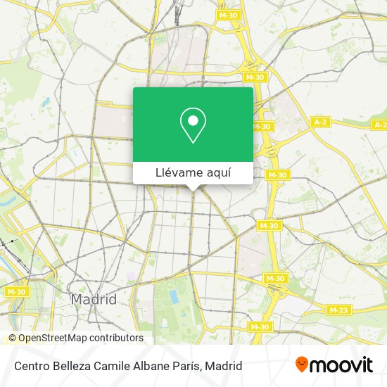 Mapa Centro Belleza Camile Albane París