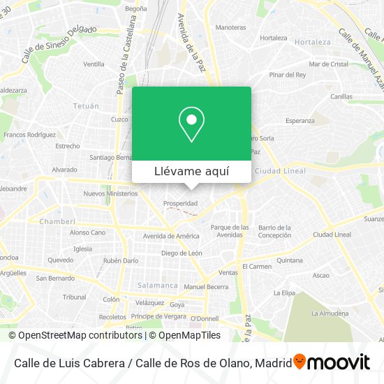 Mapa Calle de Luis Cabrera / Calle de Ros de Olano