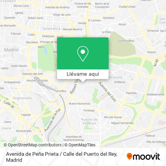 Mapa Avenida de Peña Prieta / Calle del Puerto del Rey