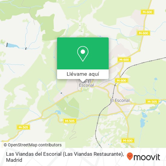 Mapa Las Viandas del Escorial (Las Viandas Restaurante)