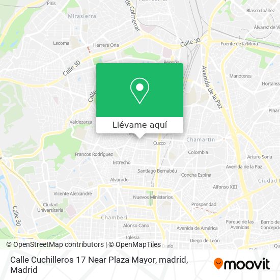 Mapa Calle Cuchilleros 17 Near Plaza Mayor, madrid