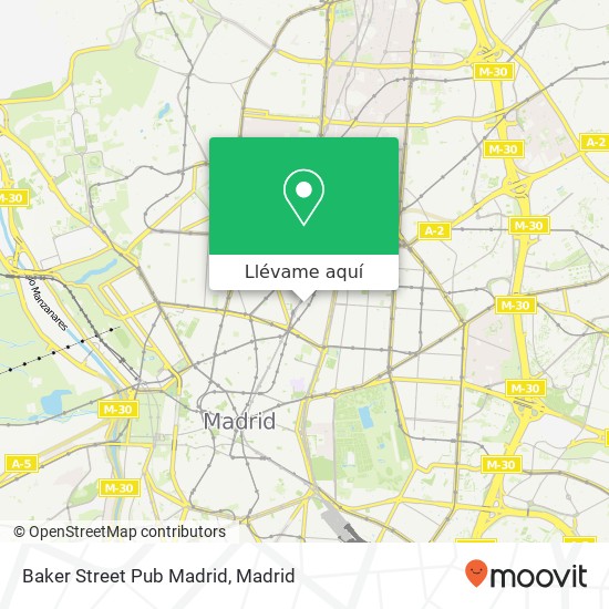 Mapa Baker Street Pub Madrid