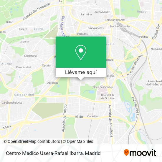 Mapa Centro Medico Usera-Rafael Ibarra