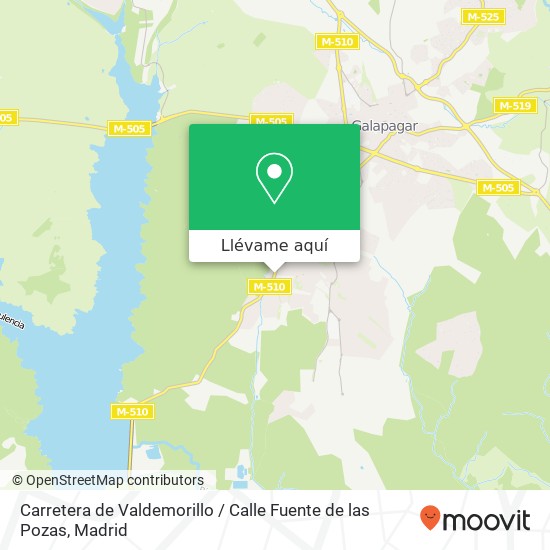 Mapa Carretera de Valdemorillo / Calle Fuente de las Pozas
