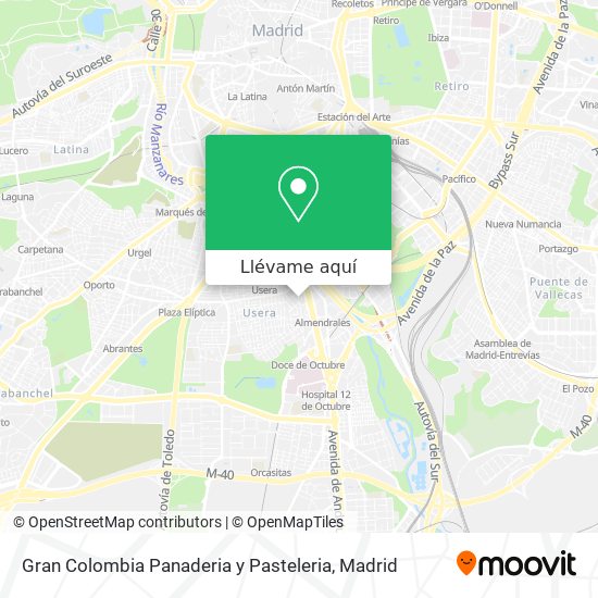 Mapa Gran Colombia Panaderia y Pasteleria