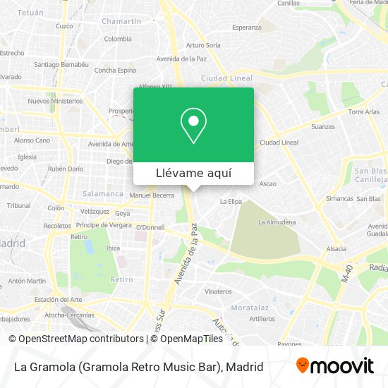 Mapa La Gramola (Gramola Retro Music Bar)