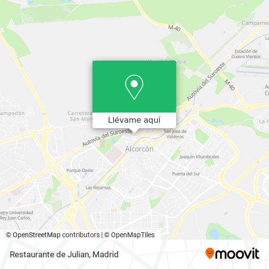 Mapa Restaurante de Julian