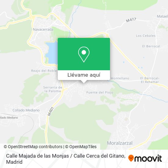 Mapa Calle Majada de las Monjas / Calle Cerca del Gitano