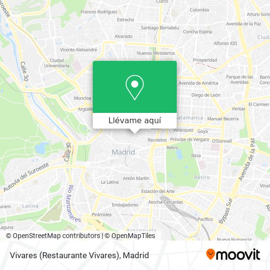 Mapa Vivares (Restaurante Vivares)