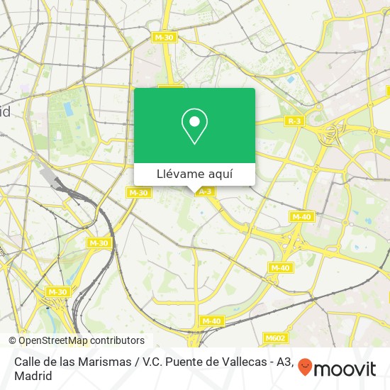 Mapa Calle de las Marismas / V.C. Puente de Vallecas - A3