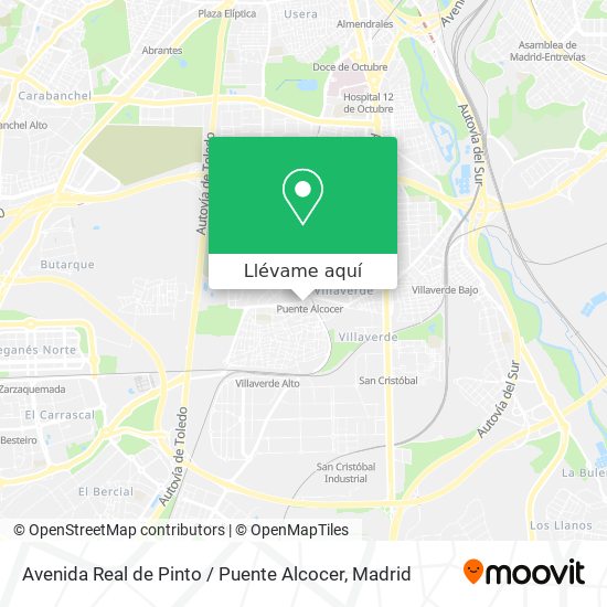 Mapa Avenida Real de Pinto / Puente Alcocer
