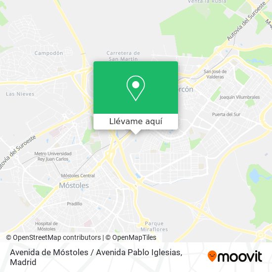 Mapa Avenida de Móstoles / Avenida Pablo Iglesias