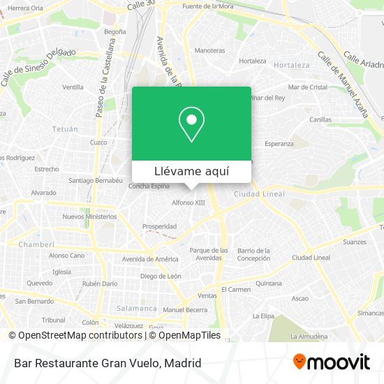 Mapa Bar Restaurante Gran Vuelo