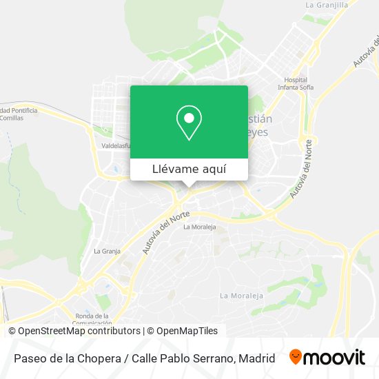 Mapa Paseo de la Chopera / Calle Pablo Serrano