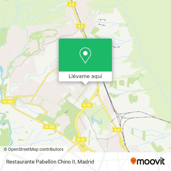 Mapa Restaurante Pabellón Chino II