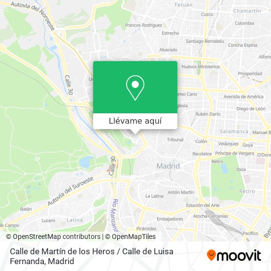 Mapa Calle de Martín de los Heros / Calle de Luisa Fernanda