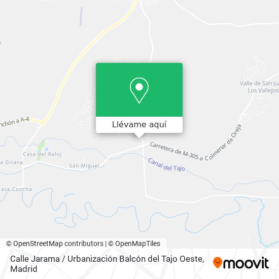 Mapa Calle Jarama / Urbanización Balcón del Tajo Oeste
