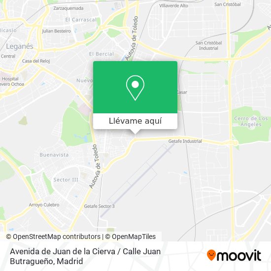 Mapa Avenida de Juan de la Cierva / Calle Juan Butragueño
