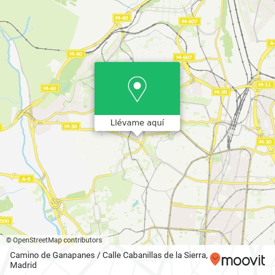 Mapa Camino de Ganapanes / Calle Cabanillas de la Sierra