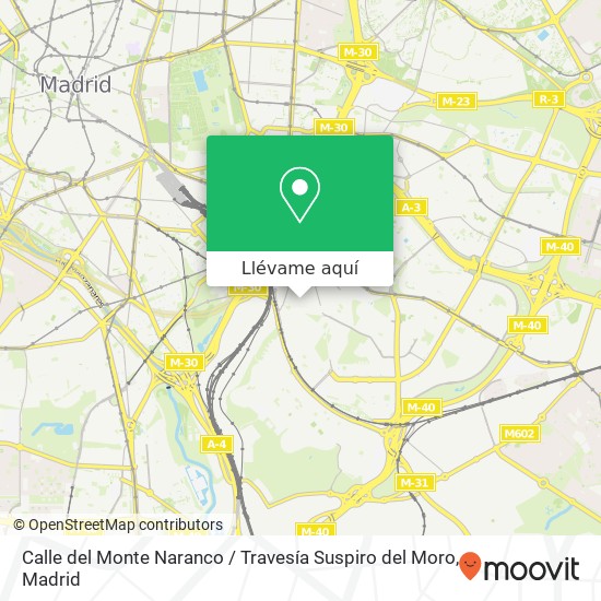 Mapa Calle del Monte Naranco / Travesía Suspiro del Moro