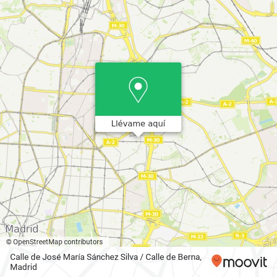 Mapa Calle de José María Sánchez Silva / Calle de Berna