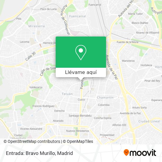 Mapa Entrada: Bravo Murillo