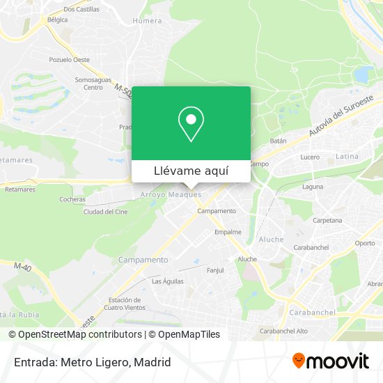 Mapa Entrada: Metro Ligero