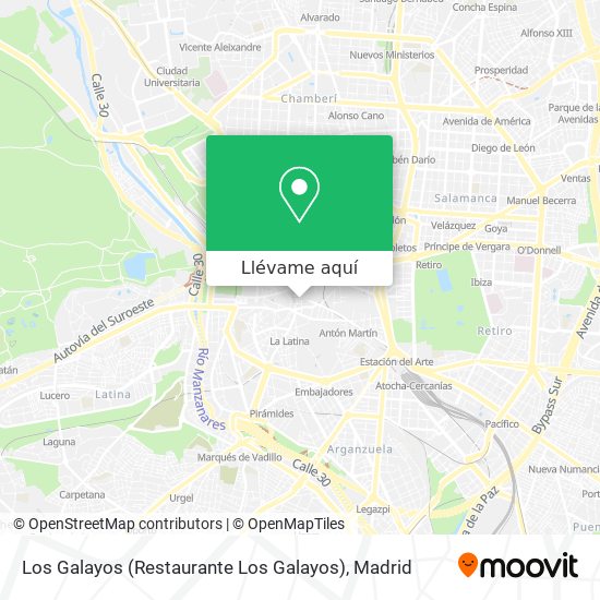 Mapa Los Galayos (Restaurante Los Galayos)