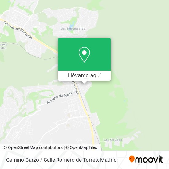 Mapa Camino Garzo / Calle Romero de Torres