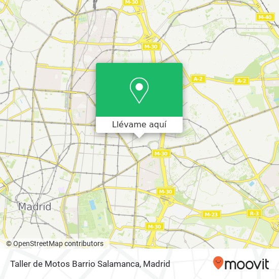 Mapa Taller de Motos Barrio Salamanca