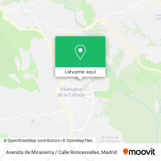 Mapa Avenida de Mirasierra / Calle Roncesvalles