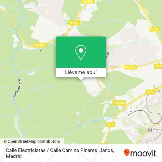 Mapa Calle Electricistas / Calle Camino Pinares Llanos