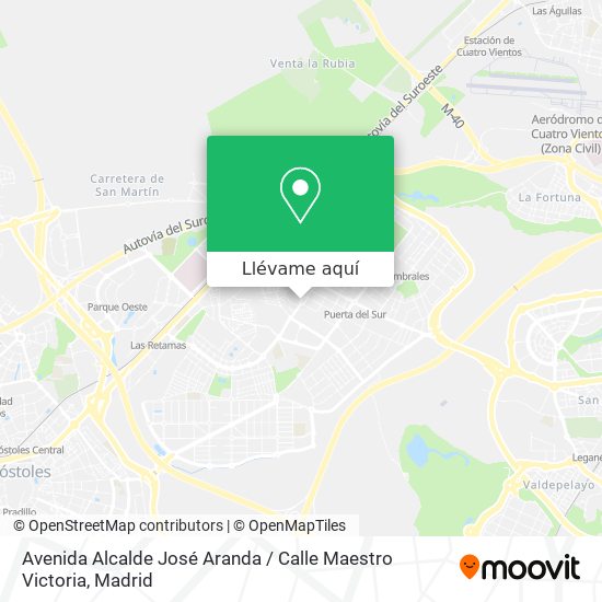 Mapa Avenida Alcalde José Aranda / Calle Maestro Victoria