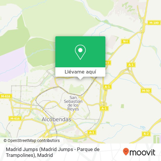 Mapa Madrid Jumps (Madrid Jumps - Parque de Trampolines)