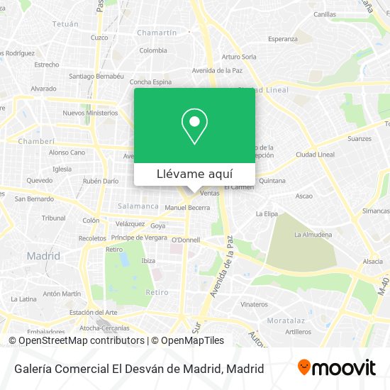 Mapa Galería Comercial El Desván de Madrid