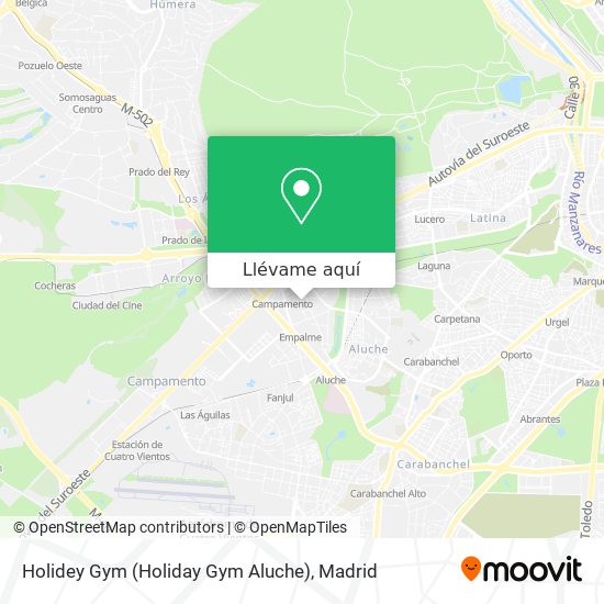 Mapa Holidey Gym (Holiday Gym Aluche)