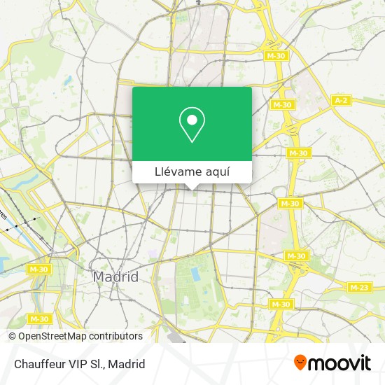 Mapa Chauffeur VIP Sl.