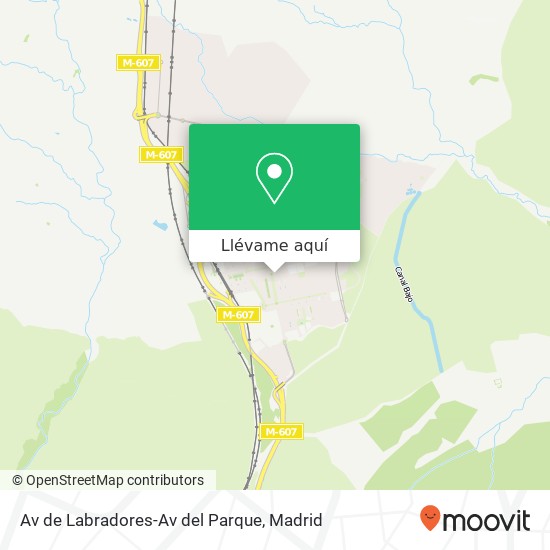 Mapa Av de Labradores-Av del Parque