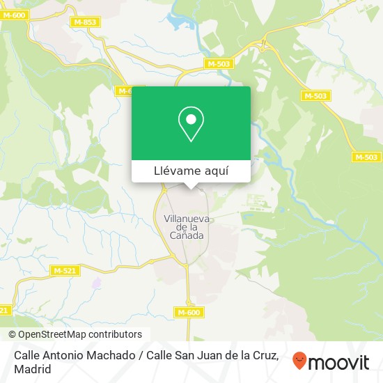 Mapa Calle Antonio Machado / Calle San Juan de la Cruz