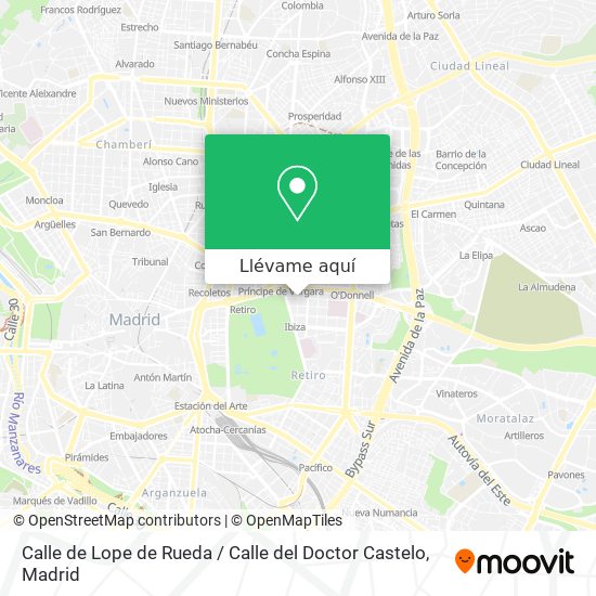 Mapa Calle de Lope de Rueda / Calle del Doctor Castelo