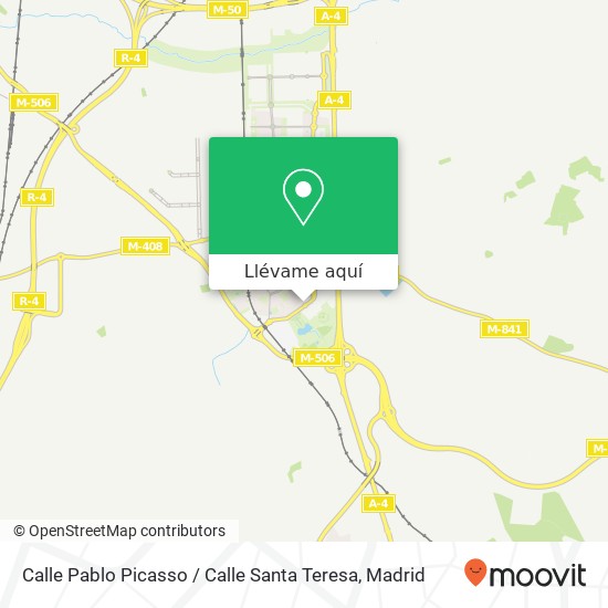 Mapa Calle Pablo Picasso / Calle Santa Teresa