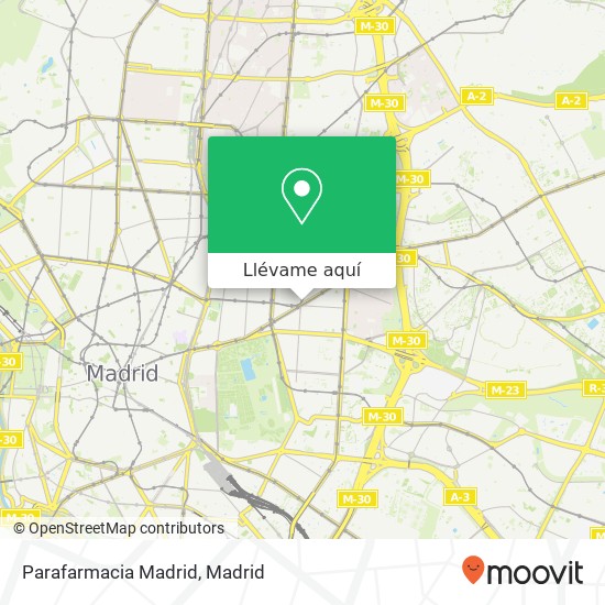 Mapa Parafarmacia Madrid