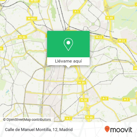 Mapa Calle de Manuel Montilla, 12
