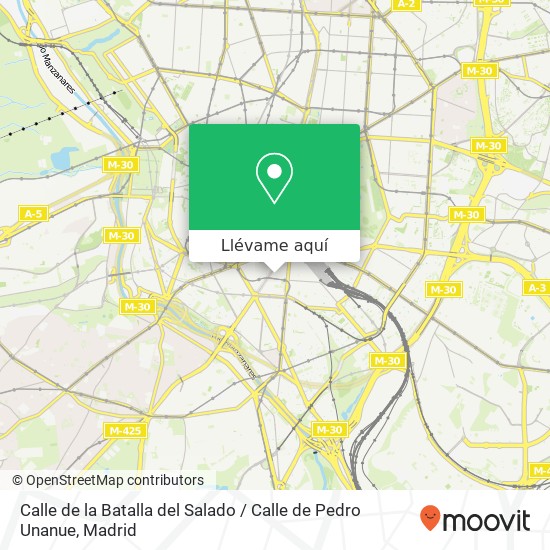 Mapa Calle de la Batalla del Salado / Calle de Pedro Unanue
